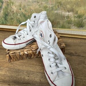 Converse Cream High-Top Sneakers